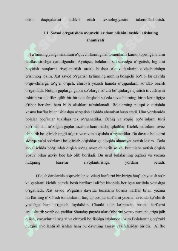 SAVOD O‘RGATISH DARSLARIDA DAM OLISH DAQIQALARI TASHKIL ETISH 6