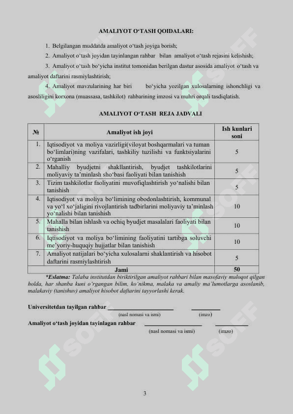 Hisob daftari (Amaliyot kundaligi) 3