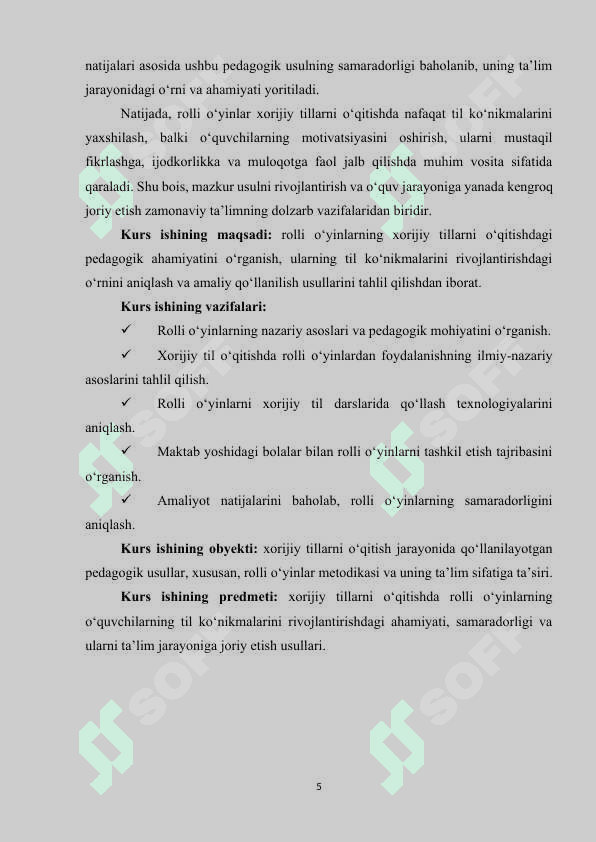 ROLLI O‘YINLARNING XORIJIY TILLARNI O‘QITISHDAGI AHAMIYATI 4