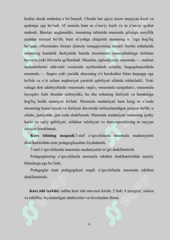 7-SINFDA "MUOMALA UCHUN ZARUR ODOBLAR" OʻQITISHDA TEATR PEDAGOGIKASI IMKONIYATLARIDAN FOYDALANISH 4