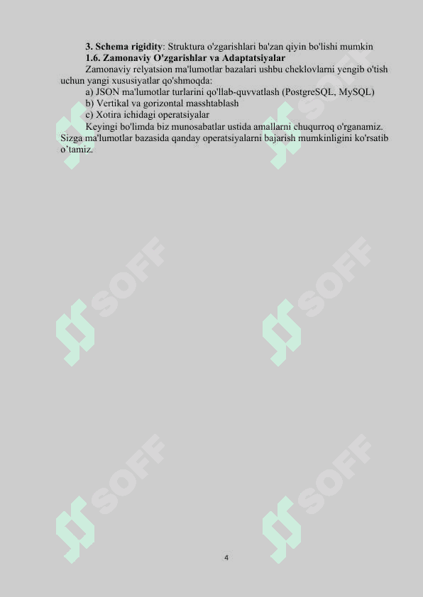 Relyatsion algebra va relyatsion hisoblash elementlari. 4