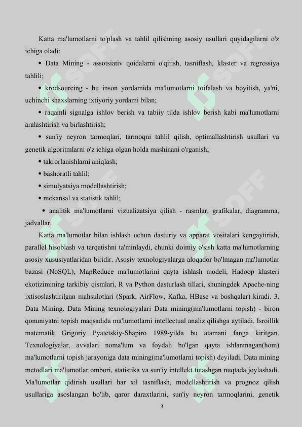 BigData - internet tarmoqlaridagi katta hajmdagi ma'lumotlar 3