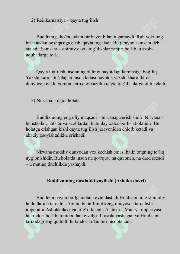 Buddism tarixi va asosiy g'oyalari Mustaqil ish 7