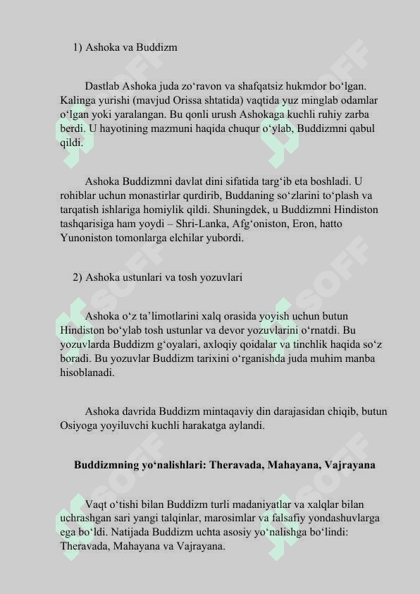 Buddism tarixi va asosiy g'oyalari Mustaqil ish 8