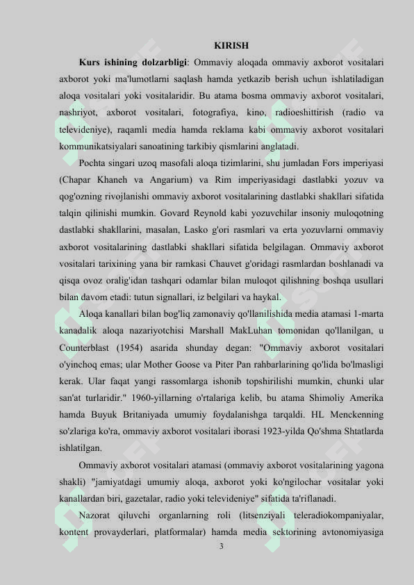 O‘ZBEKISTON RESPUBLIKASIDA OMMAVIY AXBOROT VOSITALARINING FAOLIYATI (O’ZGARISH VA MUAMMOLAR) 2