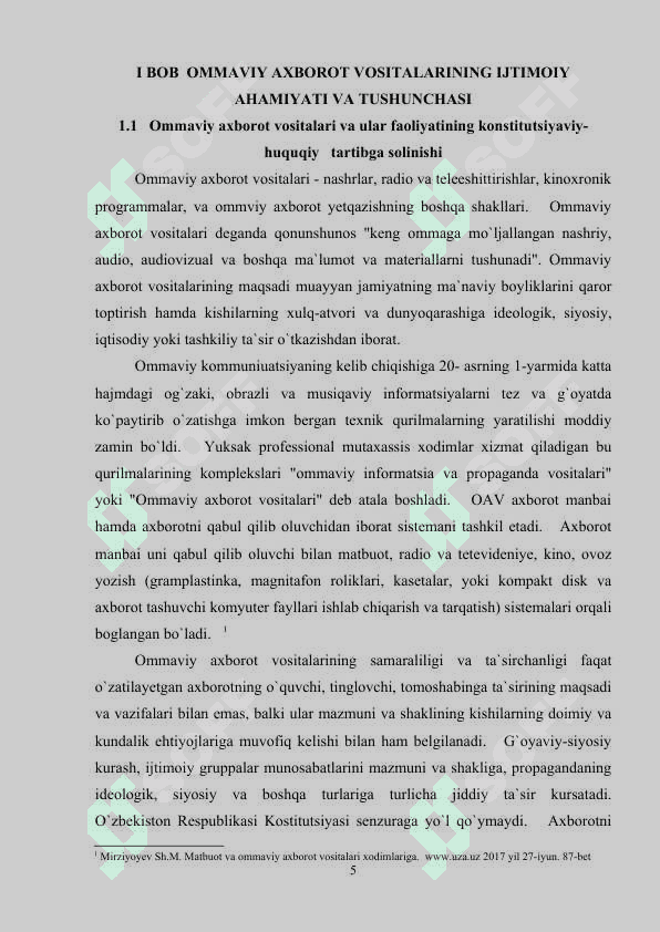 O‘ZBEKISTON RESPUBLIKASIDA OMMAVIY AXBOROT VOSITALARINING FAOLIYATI (O’ZGARISH VA MUAMMOLAR) 4
