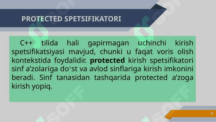 Sinflarda vorislik prinsipi 6