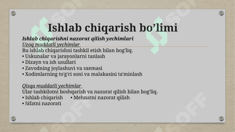 Tashkilot Bo‘limlari va Madaniyati 7