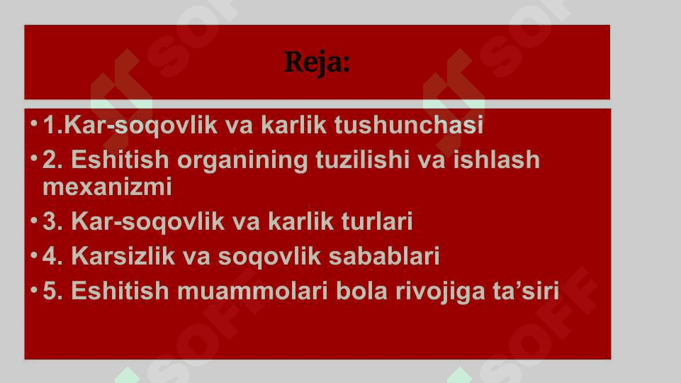 Bolalik yoshdagi kar soqovlik va karlik 2