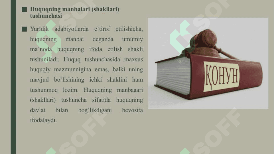 Huquqning manbalari 3