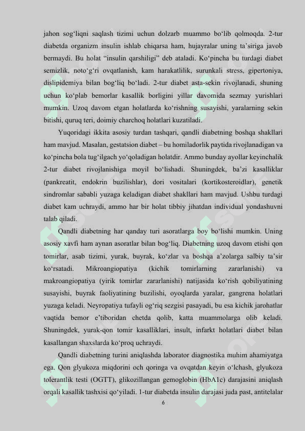 QANDLI DIABETNING YOSHLAR ORASIDA TARQALISHI VA OLDINI OLISH STRATEGIYALARI. 5