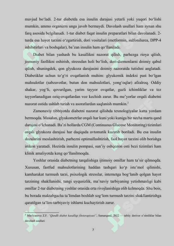 QANDLI DIABETNING YOSHLAR ORASIDA TARQALISHI VA OLDINI OLISH STRATEGIYALARI. 6