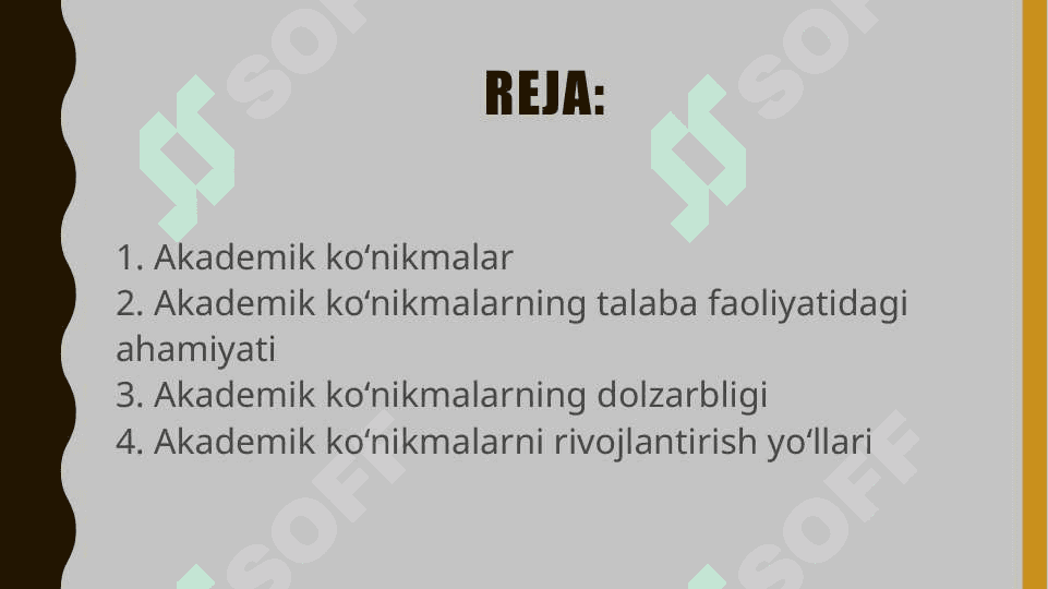 Akademik koʻnikmalarning talabalar foilyatidagi ahamtati va dolzarbligi 2
