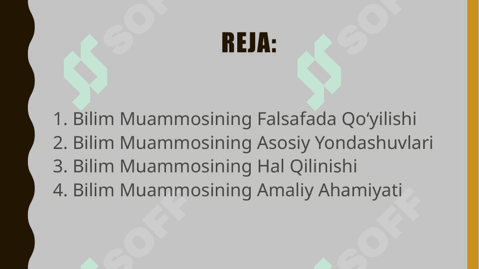 Bilim muammosini falsafada qoʻyilishi va hal qilinishi 2