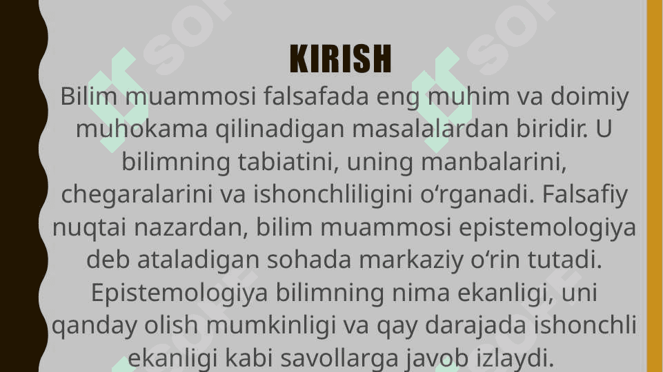 Bilim muammosini falsafada qoʻyilishi va hal qilinishi 3