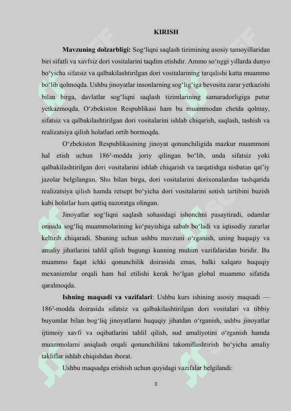 SIFATSIZ VA QALBAKILASHTIRILGAN DORI VOSITALARI BILAN BOG‘LIQ JINOYATLAR 2