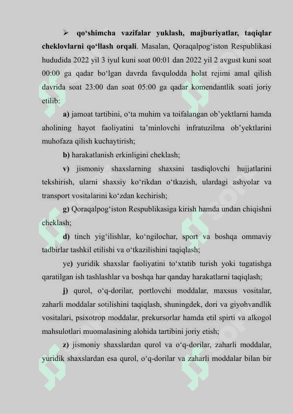 MA’MURIY REJIMLAR. RUXSAT BERISH TIZIMI 2