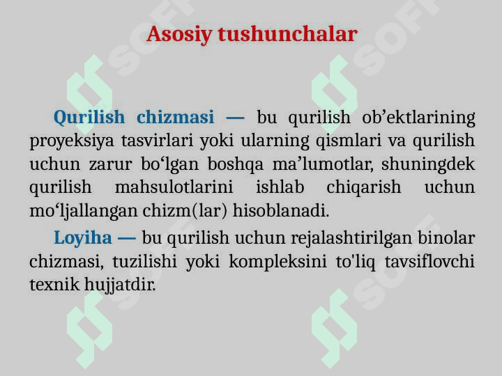 Qurilish chizmachiligi. Bino konstruksiyasi va elementlari 2