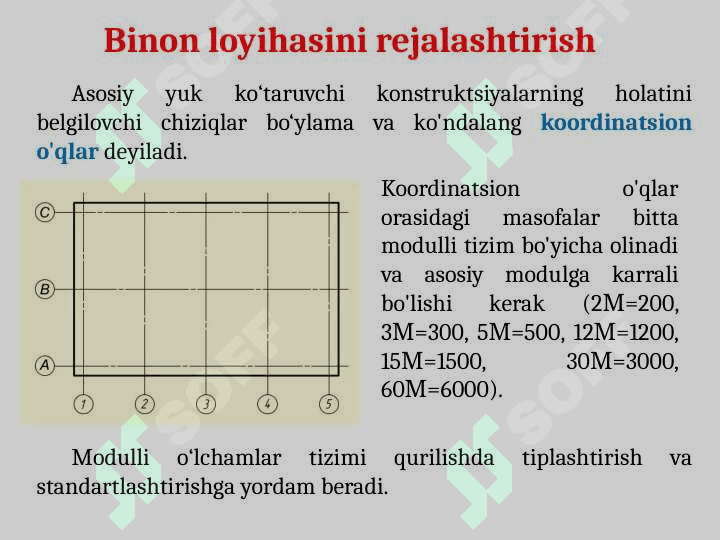 Qurilish chizmachiligi. Bino konstruksiyasi va elementlari 8