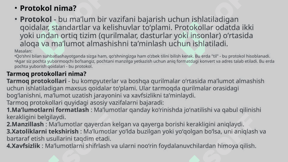 Standart tarmoq protokollari 3