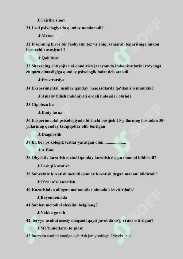 Eksperimental psixologiya fanidan 100 ta test 3