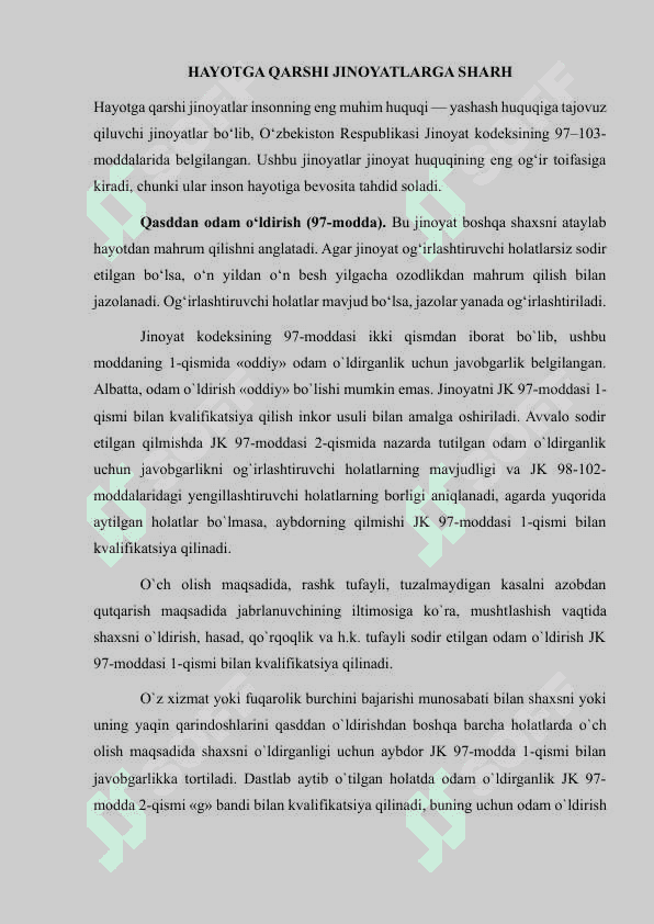 Hayotga qarshi jinoyatlar 7
