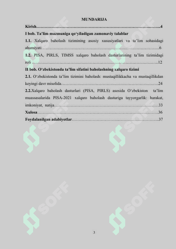 Ta’lim sifatini baholashning xalqaro tizimi 3