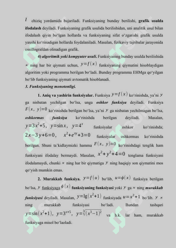 FUNKSIYA TUSHUNCHASI VA UNING BERILISH USULLARI 4
