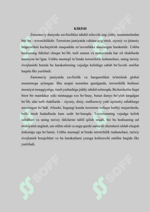 Terrorchilik harakatlarining vujudga kelishi sabablari va tarixi 2