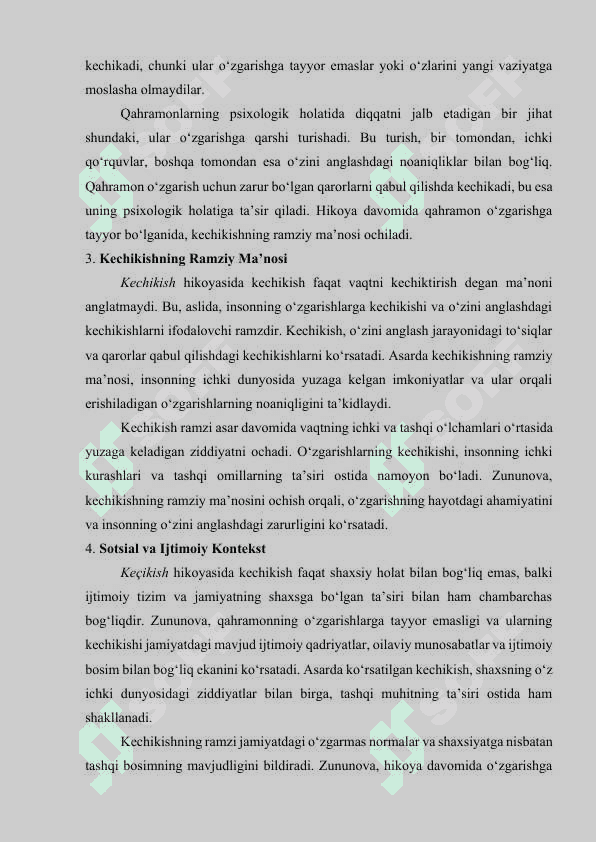 SAIDA ZUNUNOVANING KECHIKISH HIKOYASI TAHLILI QILISH 4