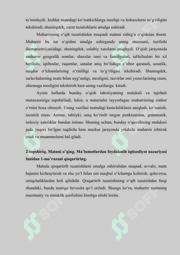 Matn tahlili va tahriri 3