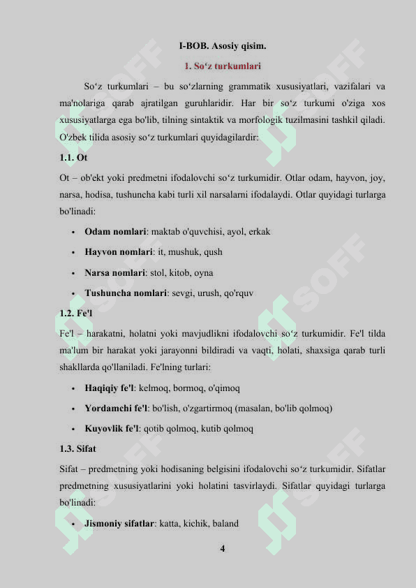 Soʻz turkumlari va ularni guruhlash tamoyillari 4