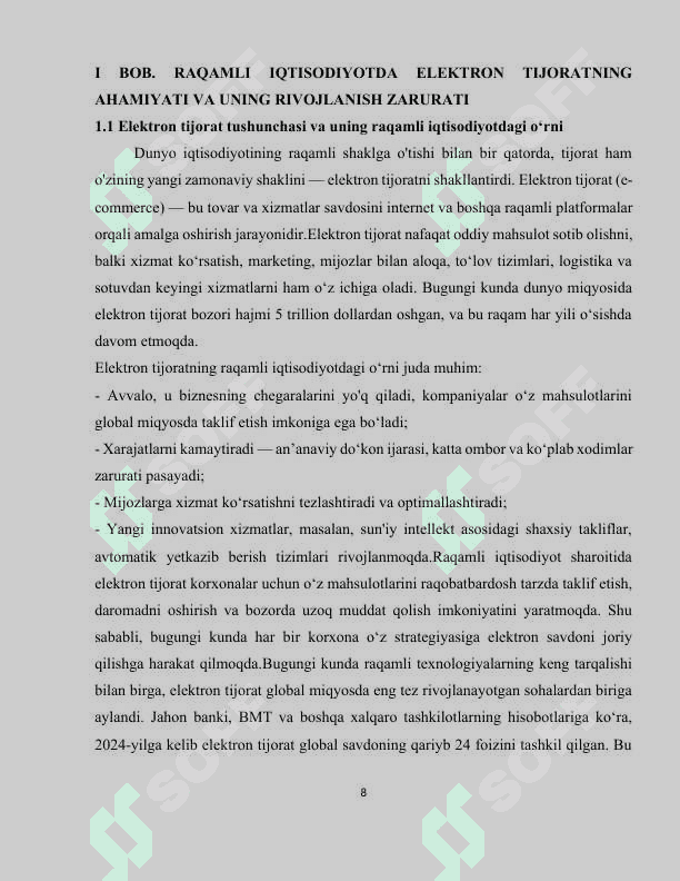 Raqamli Iqtisodiyotda elektron tijoratning rivojlanishi va uning ahamiyati 8