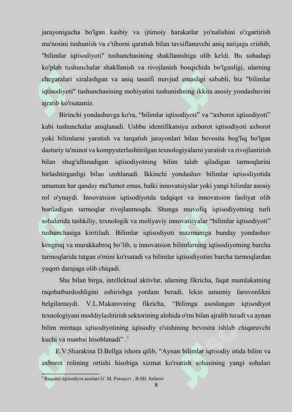 RAQAMLI IQTISODIYOT VA RAQAMLI TEXNOLOGIYALAR 8