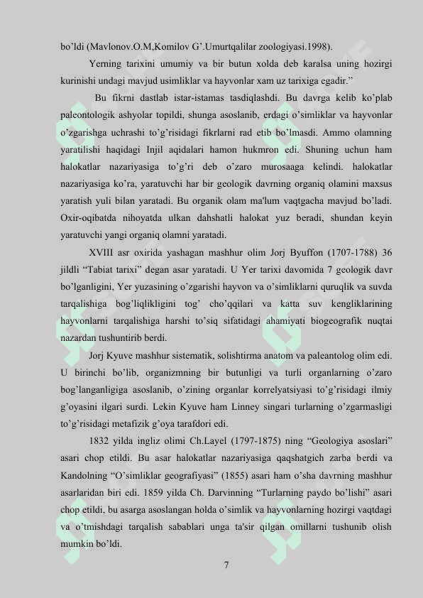 O‘RTA OSIYODA UCHRAYDIGAN SUDRALIB YURUVCHILAR XILMA-XILLIGI VA ULARNING EKOLOGIK GURUHLARI.doc 6