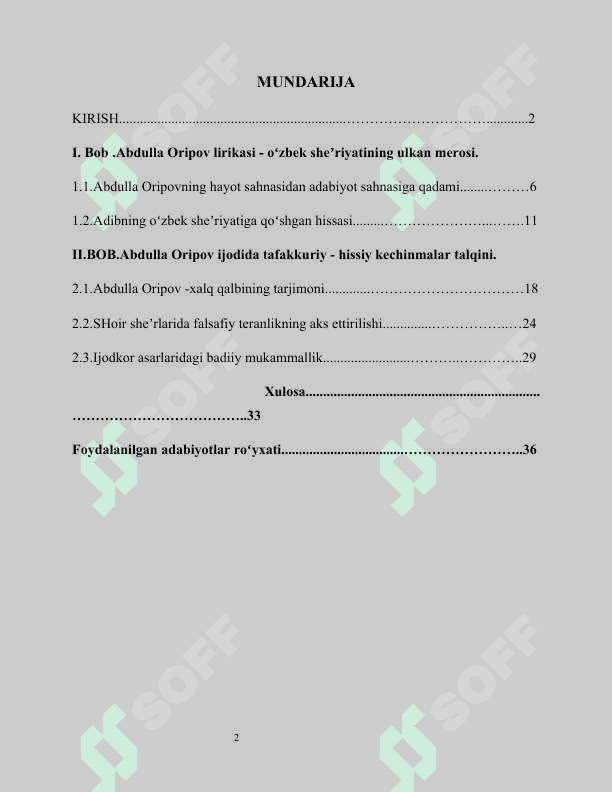 Abdulla Oripov sheʼriyati 2
