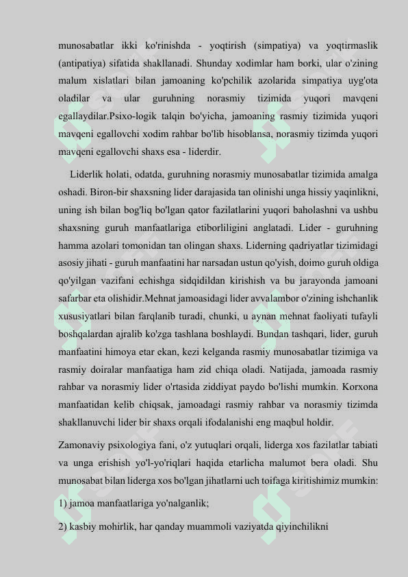 Uslubchining liderlik va rahbarlik xususiyat 7