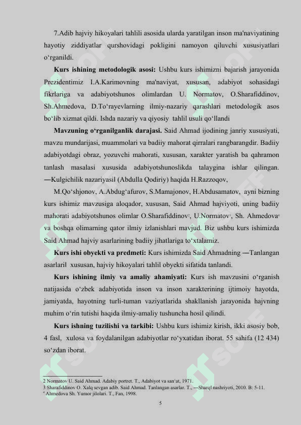 S.AHMAD ROMANLARIDA REALISTIK HAYOT 5