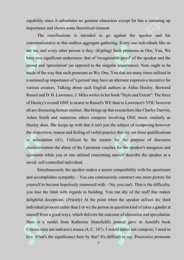 STYLISTIC POWER OF THE NOUN 7