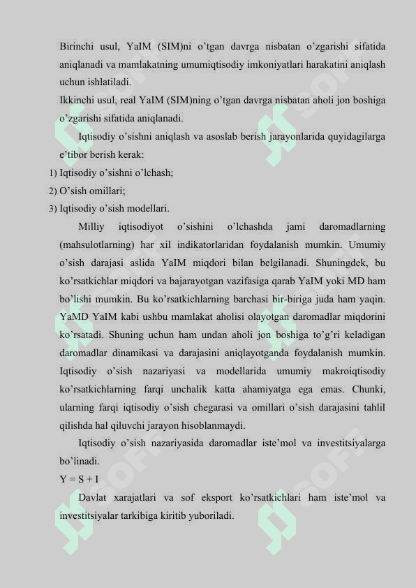 Iqtisodiy o’sishning umumiy tavsifi va neokeynscha modellari 3