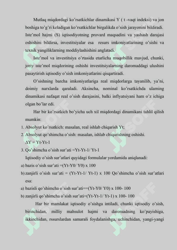Iqtisodiy o’sishning umumiy tavsifi va neokeynscha modellari 4