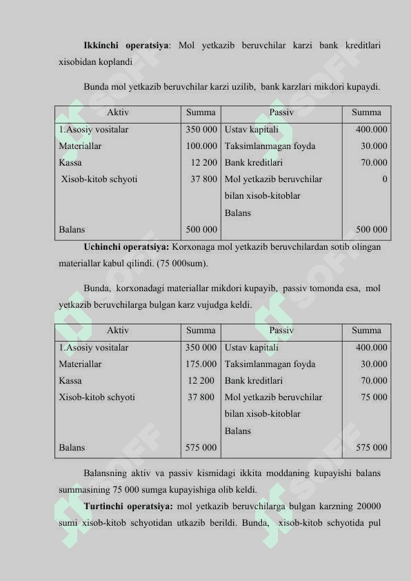 Schyotlar rejasi uning tuzilishi 6