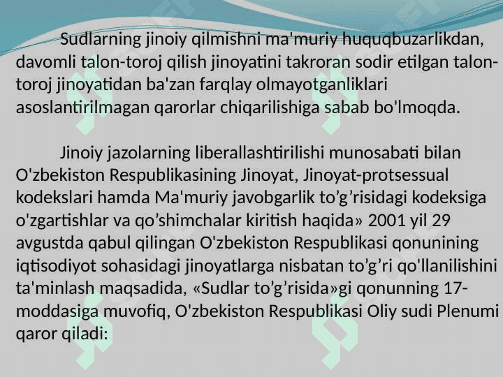 Ayollarga nisbatan jinoiy Jazo 4