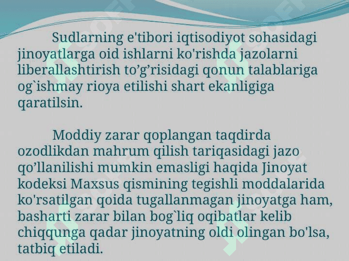 Ayollarga nisbatan jinoiy Jazo 5