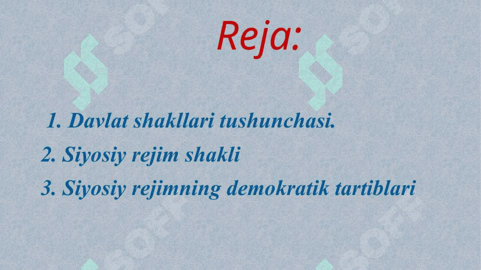 Davlat shakllari tushunchasi 2