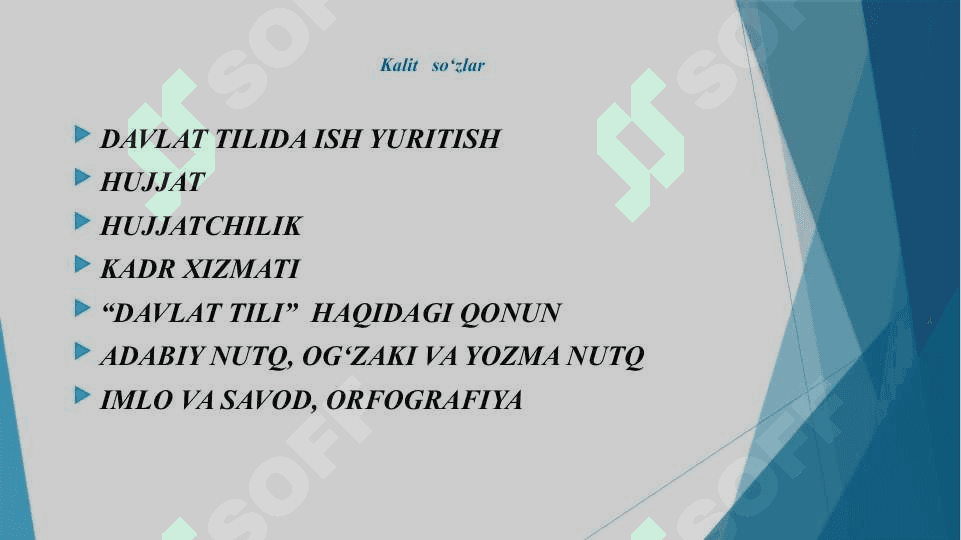 Davlat tilida ish yuritish. Akademik yozuv fanining  maqsad va vazifalari 3