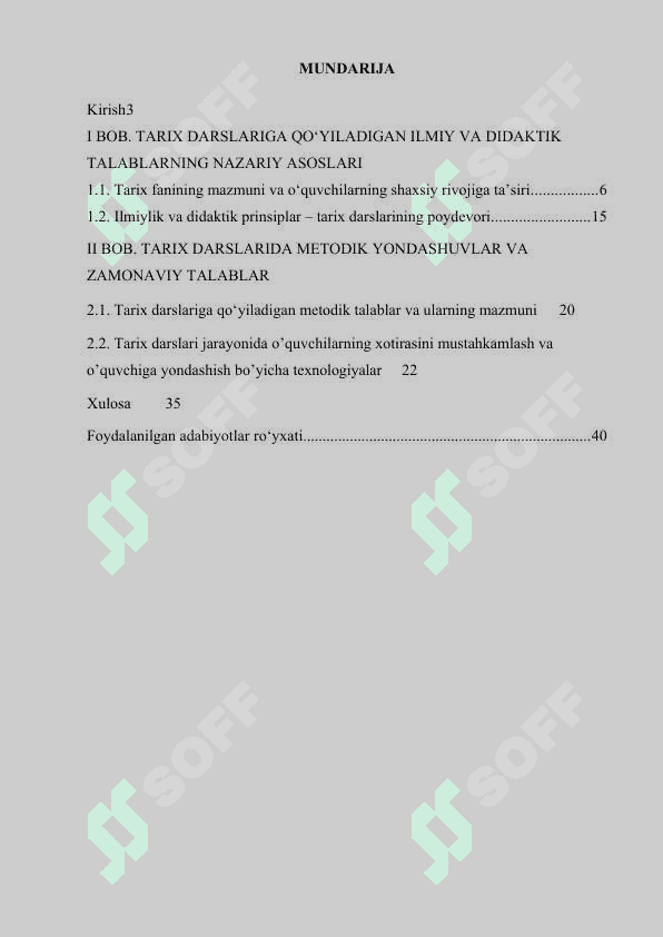 Tarix darslarining ilmiy-metodik va didaktik talablari 2