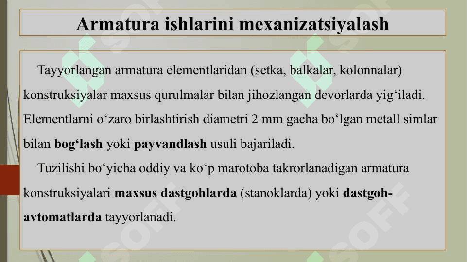 Armatura ishlarining ahamiyati 7