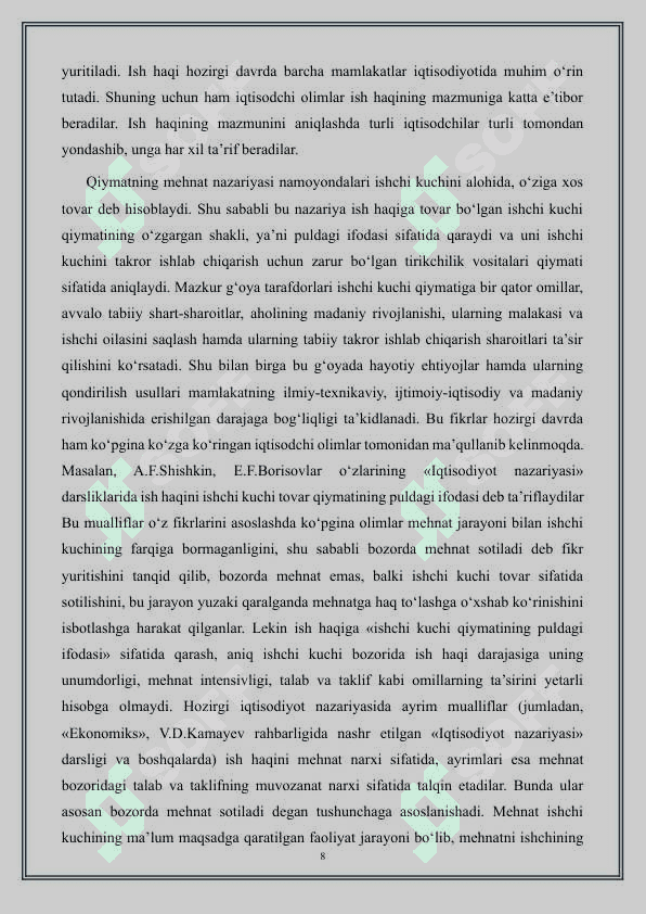 Ish haqi va uning mehnat unumdorligiga ta'sir 8