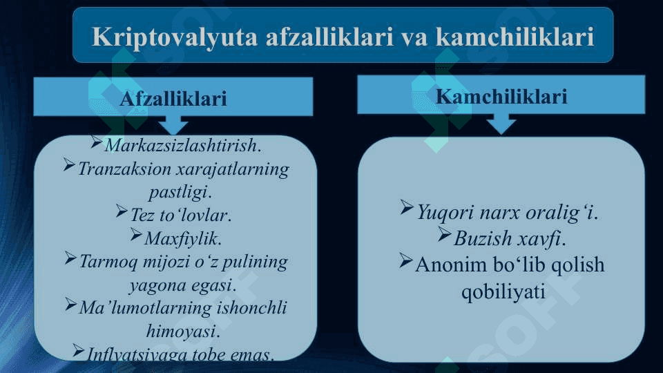 KRIPTOVALYUTALAR VA BLOKCHEYN TEXNOLOGIYALARINING IQTISODIYOTGA TA’SIRI 7